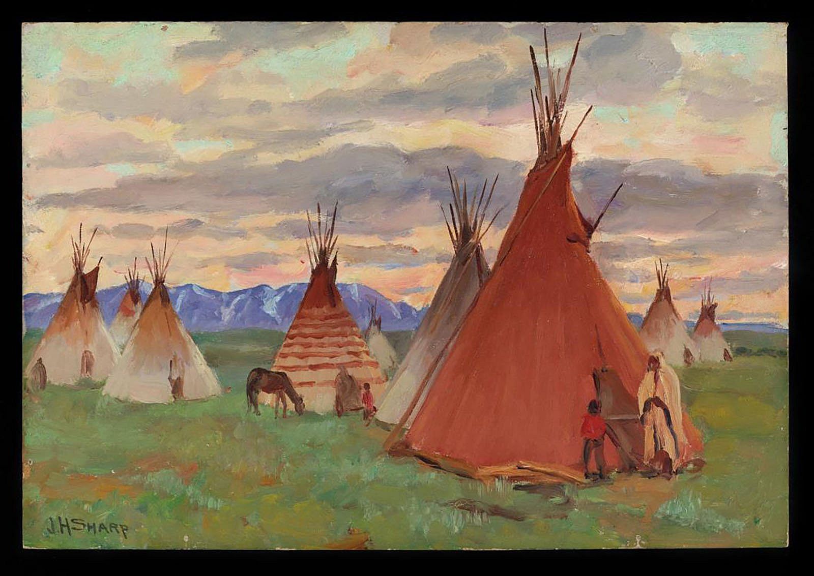 Blackfeet Tipis, Glacier Park, Montana